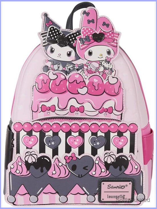 Sanrio My Melody & Kuromi Mini Faux Leather Backpack Daypack